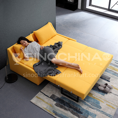 YT-6091-Living room Nordic modern leisure folding multifunctional modern fabric sliding sofa bed